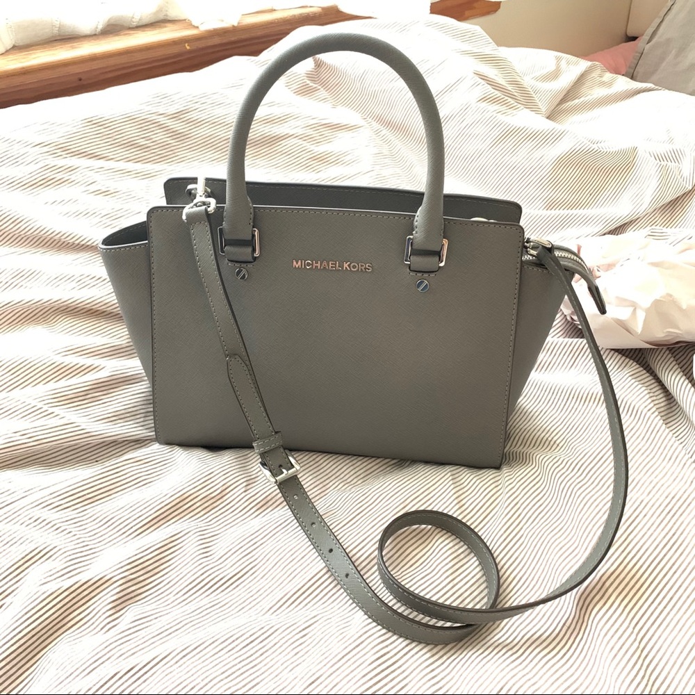 Selma Medium Saffiano Leather Satchel